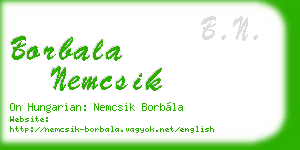 borbala nemcsik business card