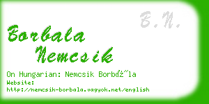 borbala nemcsik business card